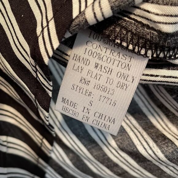 Savanna Jane Striped Straight Shooter Blouse size Small - Picture 6 of 8